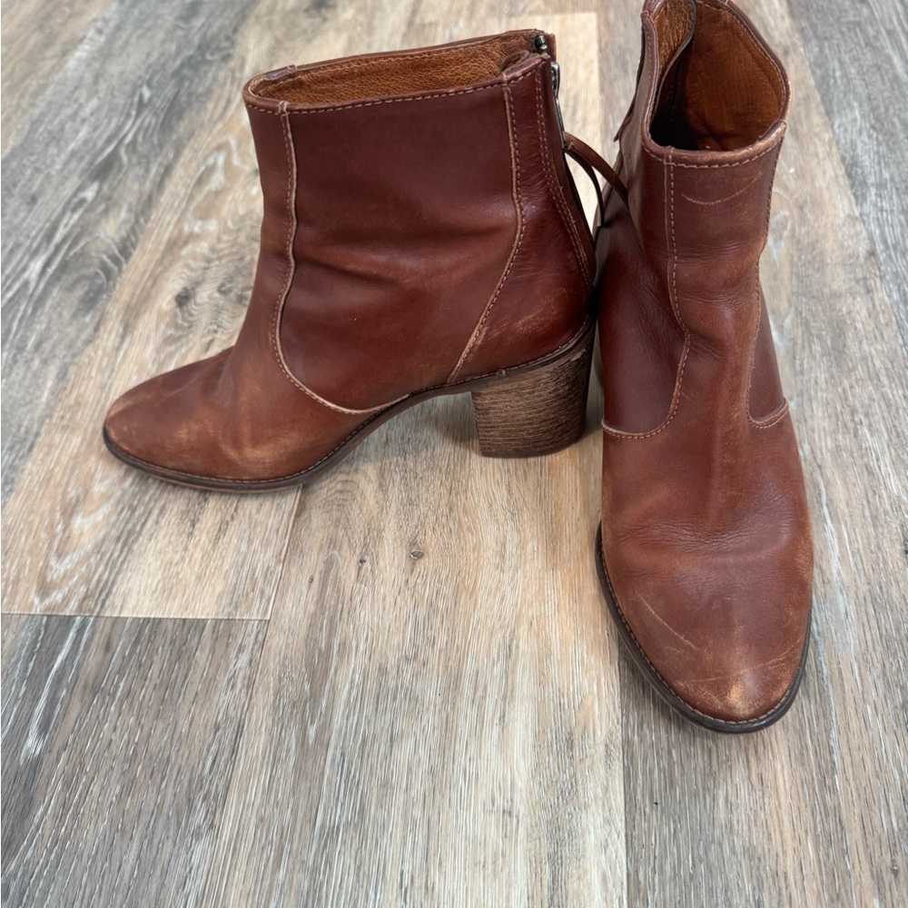 Madewell Brown Leather Ankle Boots